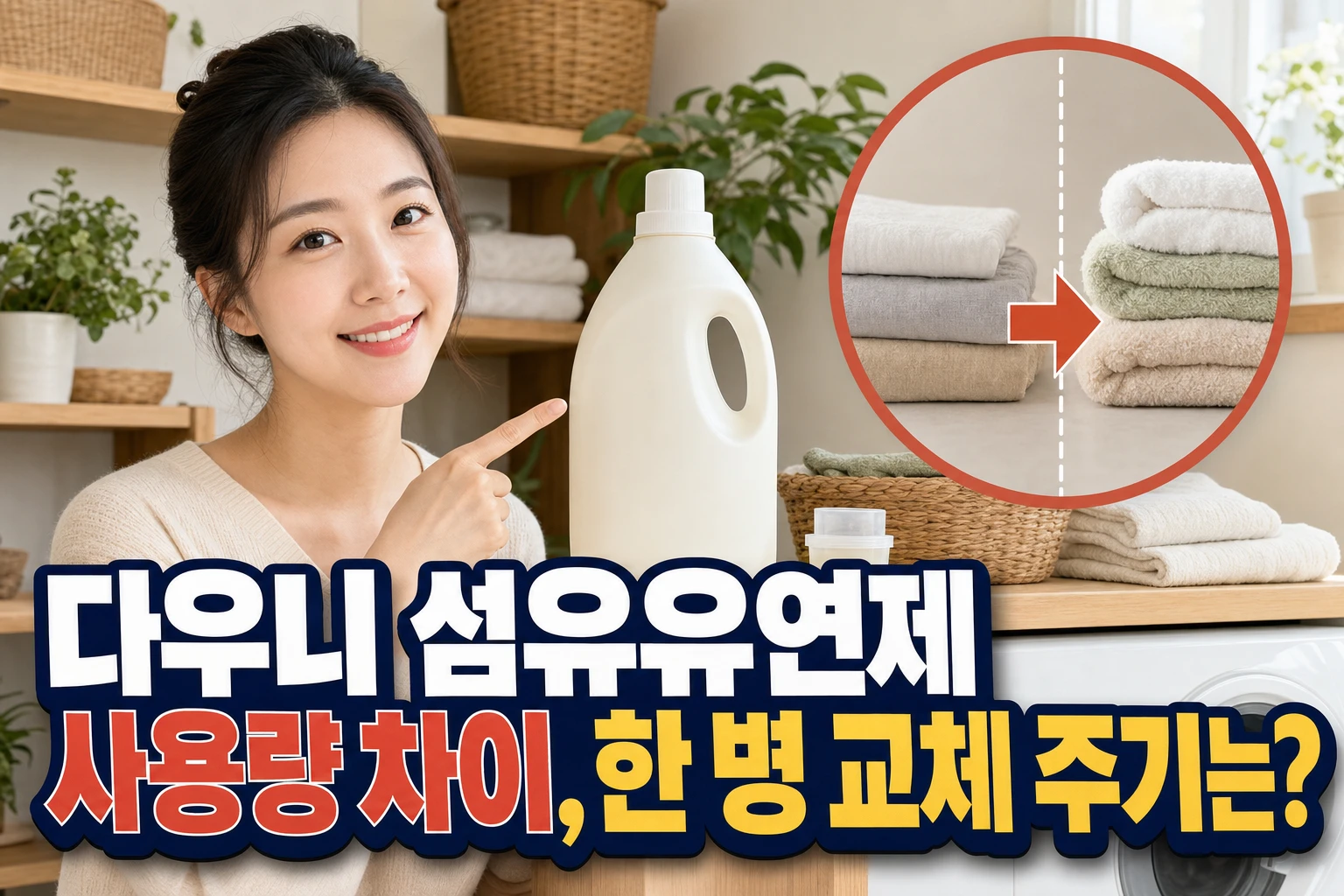 섬유유연제 용량과 1회 표준사용량을 비교해 재구매 주기를 확인하는 방법